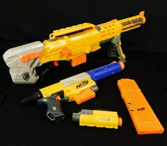 Nerf Blaster N-Force Longshot CS-6 Recon CS-6 Hasbro Yellow 18 Dart Clip  - £39.95 GBP