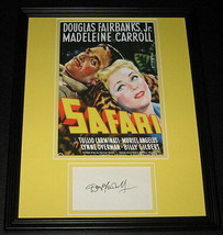 Douglas Fairbanks Signed Framed 11x14 Safari Photo Display JSA - £97.76 GBP