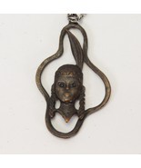 Native American Indigenous Pendent 2.2&quot;  x 1.3&quot;  Metal Necklace  24&quot;L - €15,23 EUR