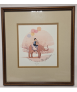 Vintage P. Buckley Moss Signed Print Elephant Ride Pencil Signed 976/100... - $84.14