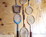 Lot of 6 Vintage Wooden Tennis Racquets (Rackets) Wilson Davis Rainbow M... - $59.35