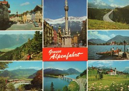 Vintage Germany Unposted Postcard Grosse Alpenfahrt Bad Tolz - £9.53 GBP