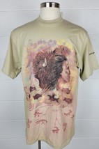 Vtg NWT Hazelwoods Tshirt Native American Indian Buffalo Art Single Stit... - $54.45
