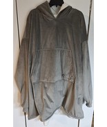 Womens OS The Comfy Gray White Fleece Lining Oversized Blanket Hoodie Sw... - $25.77 CAD
