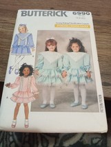 Vtg 1988 Butterick Pattern 6990 Girl Dress SZ 5 6 6X. Uncut - £5.74 GBP