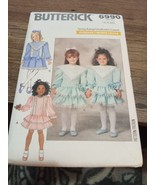 Vtg 1988 Butterick Pattern 6990 Girl Dress SZ 5 6 6X. Uncut - £5.72 GBP