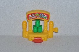 GUC Fisher Price Little People carnival bottle toss game piece toy moves... - $4.95