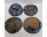 (4) Prepainted Round Miniature Bases 2.5" Stone Forest Fantasy - $18.80