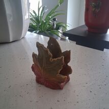 Vintage Ceramic Autumn Leaf Napkin Holder Table Decor Thanksgiving Dinner - $11.39