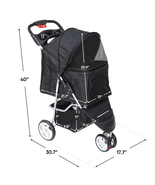 Foldable Dog Stroller 3 Wheels Pet Stroller for Dog / Cat Durable Travel... - €80,56 EUR