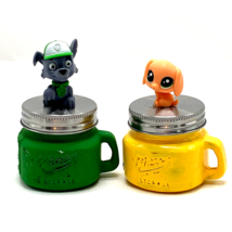 Small Treat Jars for Kids Set of 2 Littlest Pet Shop Paw Patrol - $9.69