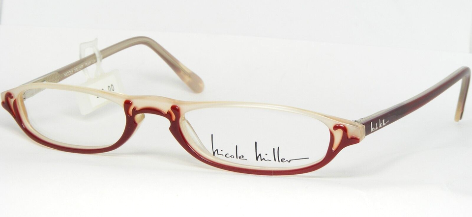 Vintage NICOLE MILLER Push Up Cherry Creme UNIQUE EYEGLASSES GLASSES 50-... - $59.40