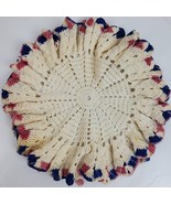 Vintage Handmade Crochet Raised Ruffle Doily 9.5 Inch - $17.96 CAD