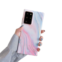 Anymob Samsung Pink And Lavender Laser Gradient Marble Phone Case Silicon Cover - £21.49 GBP
