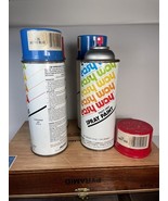 Vintage Easy Way Spray Paint Astro Blue Swift Red 4 cans total - €18,51 EUR