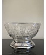 Cambridge Glass Rose Point Compote Bowl with Wallace Sterling Base #4632 - £354.87 GBP