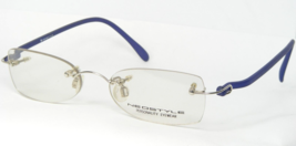 Vintage Neostyle College 211 417 Silver Blue Rare Eyeglasses Glasses 49-16-140mm - $54.43