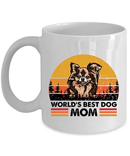 World's Best Brown Chihuahua Dog Mom Coffee Mug 11oz Ceramic Gift For Dogs Lover