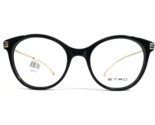 Etro Eyeglasses Frames ET2650 001 Black Gold Round Full Rim 49-18-140 - $74.75