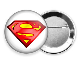 Superman Super Hero Logo Gotham City Comics Pinback Pin Button Badge Gift Idea - £10.76 GBP+