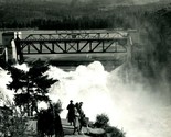 RPPC Post Falls Idaho ID View Overlooking Waterfall UNP 1940s Postcard  - $10.84