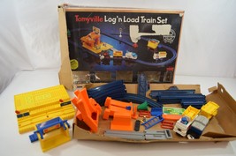 Tomyville Log n&#39; Load Train Play Set Building Blocks Plastic Incomplete - $38.69