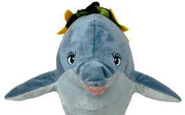 Seaworld Dolly Dolphin Classic 15" Collectible Plush Wearing Flower Wreath image 2