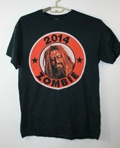 2014 Zombie Mens Size Medium White Rob Zombie Metal Music Black T Shirt - £14.09 GBP