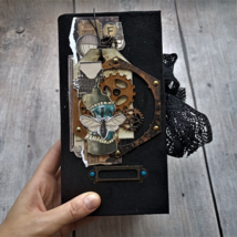 Steampunk journal Gothic junk book Steampunk notebook for sale handmade full - £398.43 GBP