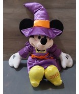 Minnie Mouse Halloween Witch Plush DIsney Purple Dress and Hat 18&#39;&#39; 2015 - £18.22 GBP