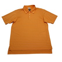 Adidas Polo Shirt Mens Small S Orange Golf Lightweight Stretch 3 Stripes Work - £14.70 GBP