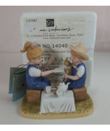Vintage 2004 Homco Denim Days Debbie&#39;s Afternoon Tea  Figurine #14040-04 - $268.22 MXN