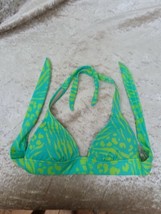 Victoria&#39;s Secret Bikini Top Xs Green Blue Halter Swim Beach Pool - £8.92 GBP