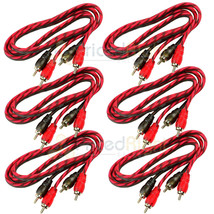 DS18 6 Pack 3 Ft 2 Channel Twisted Premium Audio Interconnect RCA Cable ... - $54.91