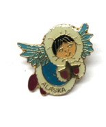 Vintage Star Alaska Souvenir Pin Enamel Lapel Eskimo Flying Angel - €8,52 EUR
