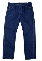 Wrangler Men Size 40x34 (Measure 38x34) Dark Straight Denim Jeans - £10.05 GBP
