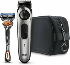Braun Bt5960 Beard Trimmer | Hair Clippers For Men | Cordless And, Silver/Black - £50.27 GBP