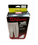 Wilson A4204 Youth Small White Baseball Pants Double knees Back Pocket P... - $13.56 CAD