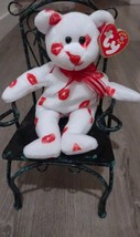 2000 Retired Ty Beanie Baby Smooch the Bear Kisses Heart Nose with Tags - $129.14 MXN