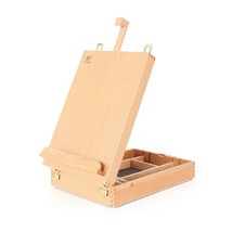 Tabletop Easel Portable Sketch Artist Wood Paint Tool Storage Box Carry Handle - £26.58 GBP