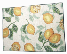 Lemons Placemats 13x18&quot; Set of 4 Tapestry Satin Backed French Country Home - £27.02 GBP