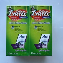 Zyrtec Childrens Allergy Grape Syrup 8 oz Exp 07/25 2 Pack - $22.32