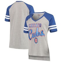 Chicago Cubs Shirt Womens Large Carl Banks Metallic Logo Raglan Bust 42&quot; RP$35 - £12.45 GBP