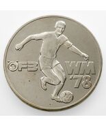 1978 World Cup Mens Football Argentina - Austria Silver Medal / Token-
s... - $145.59 CAD