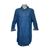 Lulus Blue Chambray Button Down Long Sleeve Tencel Shirt Dress Womens Si... - £19.13 GBP