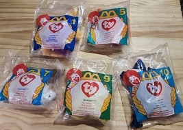 TY McDonald&#39;s TOY ANIMALS 1,5,7,9,10  SET OF 5, in ORIGINAL PACKAGES  19... - $16.09