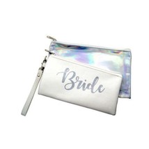 Vendome Bride Pouch Purse Set 2pc Iridescent White Wedding Party Favor New - $7.99