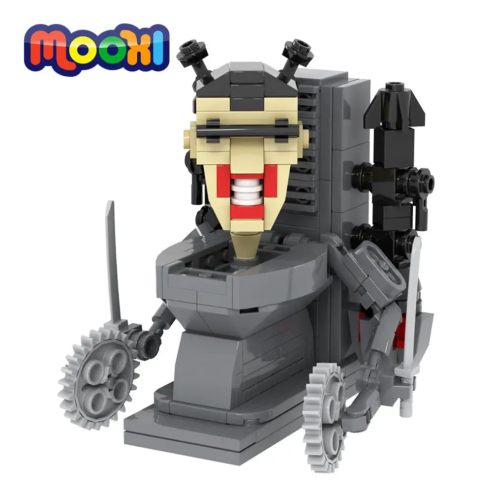 MOOXI Skibidi Toilet Game Chainsaw Toilet Man Action Figure Building Blocks - £11.66 GBP