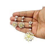 Pure Silver CZ Pendant earrings Set In Platinum Finish - €85,94 EUR