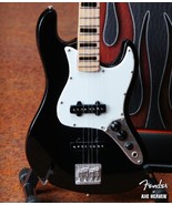 GEDDY LEE Fender Jazz Bass w/ Black Inlays 1:4 Scale Replica Guitar ~Axe Heaven - £26.61 GBP